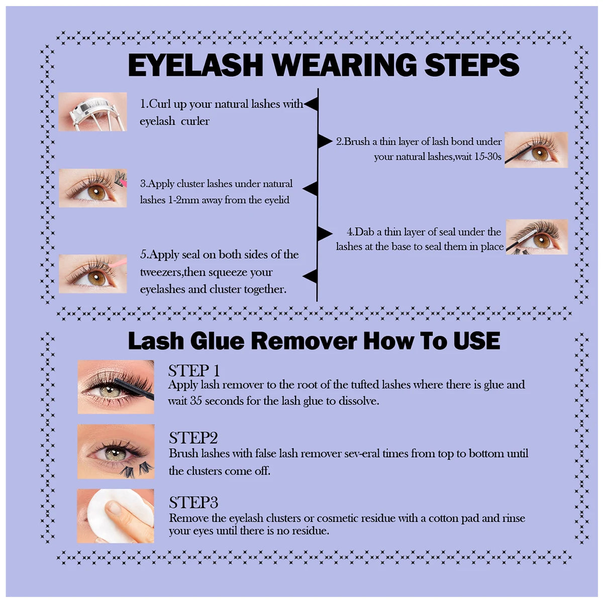 Lash Cluster Glue Lash Bond and Seal Waterproof Bond & Seal Eyelash Glue 10ml for Clusters Eyelash Adhesive Black Long-Lasting