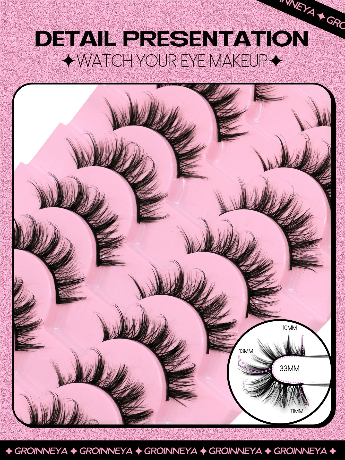 Veltrinay Manga Lashes Fake Lashes 3d Faux Mink Eyelashes Cat Eye Eyelashes Natural Soft False Eyelashes Extension Makeup