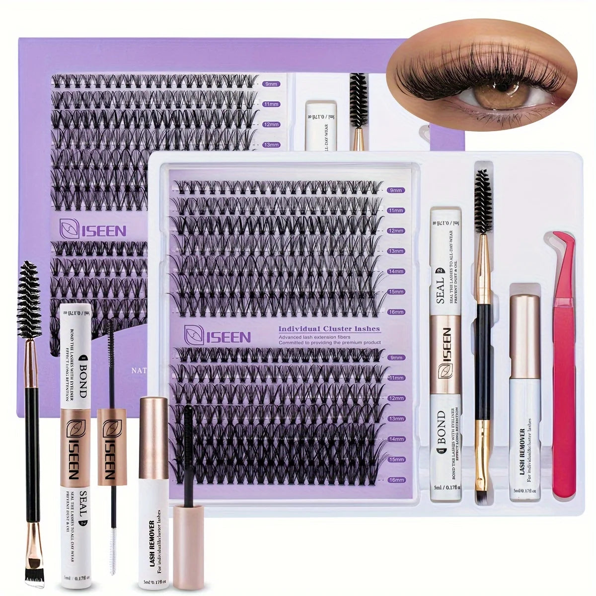 Individual Lashes Cluster C Curl Mix Lash Clusters 3D Wispy DIY Eyelash Extension Resuable Natural Lashes Eyelash Book