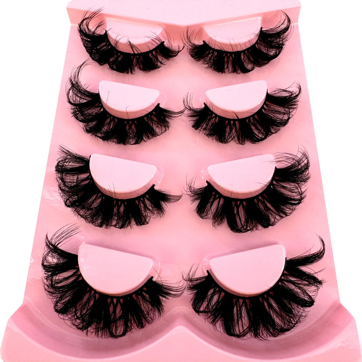 NEW 4 pairs Fake Eyelashes Thick Long False Eyelashes Dramatic Lashes 3D Faux Mink Eyelashes Wholesale Full Strip Lashes Makeup